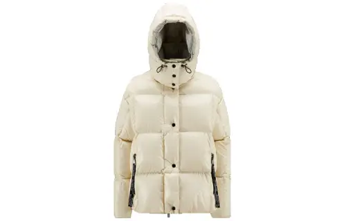 Moncler Parana Series Down Jackets Women's Ivory White Hooded Moderate