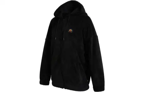 Vans AP CITW RPF FZ Hoodie FW22 solid color patch hooded long-sleeved jacket, women's black