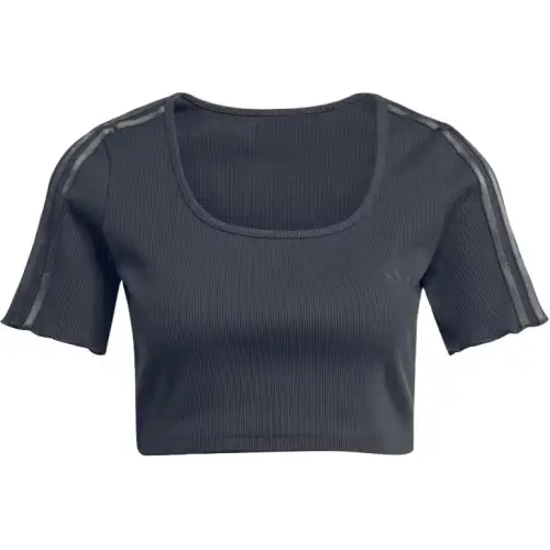 Adidas Originals ribbed scoop-neck T-shirt