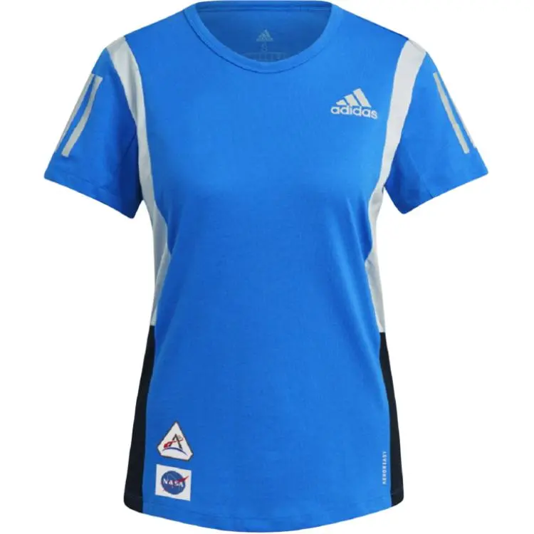 Adidas x SOFT NASA AEROREADY T Shirt Women's Soccer Ball Blue
