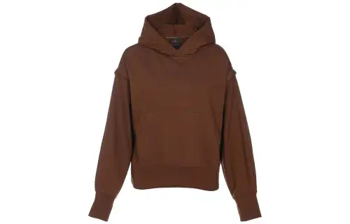 Jordan Removable brown sweatshirt with hood, loose fit