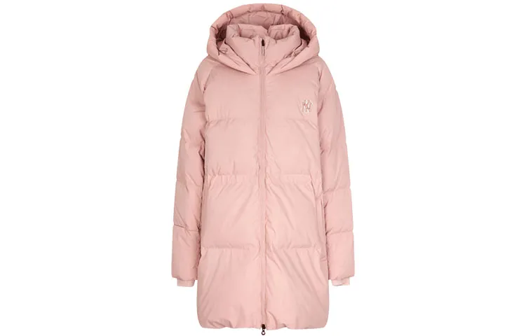 MLB New York Yankees Down Jackets Women's Pink Hooded Moderate Other