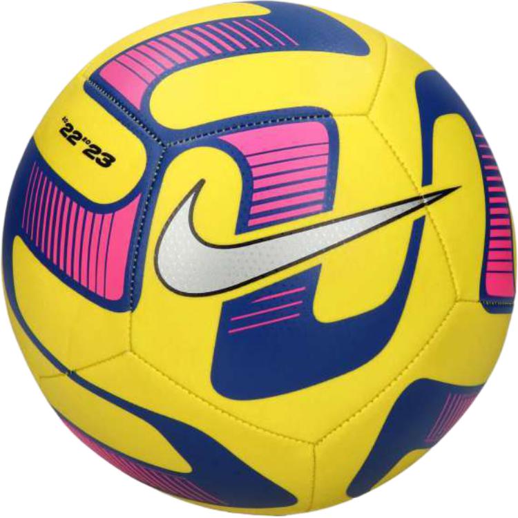 Nike Size 5 Ball Soccer Ball Rubber Machine Stitched Soccer Ball Unisex Yellow, Old Royal, Metallic Silver