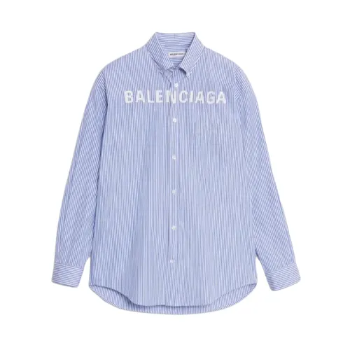 Balenciaga Shirts Women's Blue Lapel Moderate