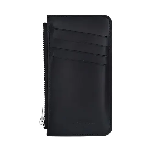 Maison Margiela Smooth Leather Card Holder, Wallet Unisex Black