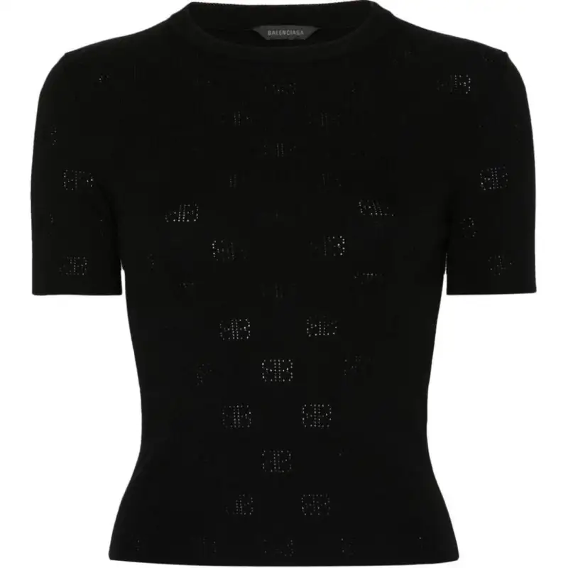 Balenciaga Crewneck Knitted Top
