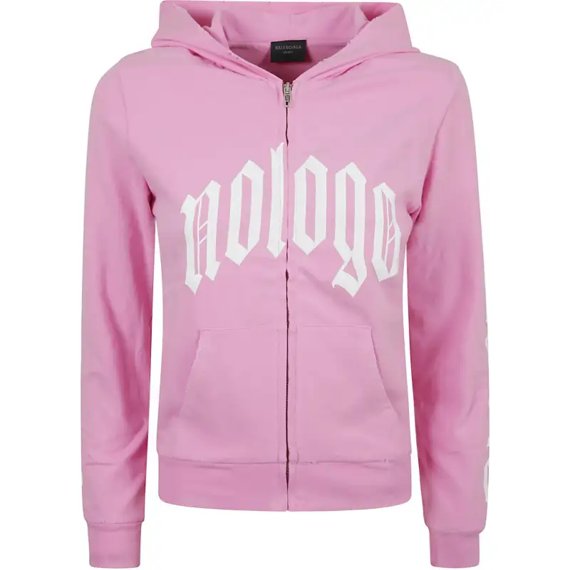 Balenciaga No Logo Zipped Hoodie
