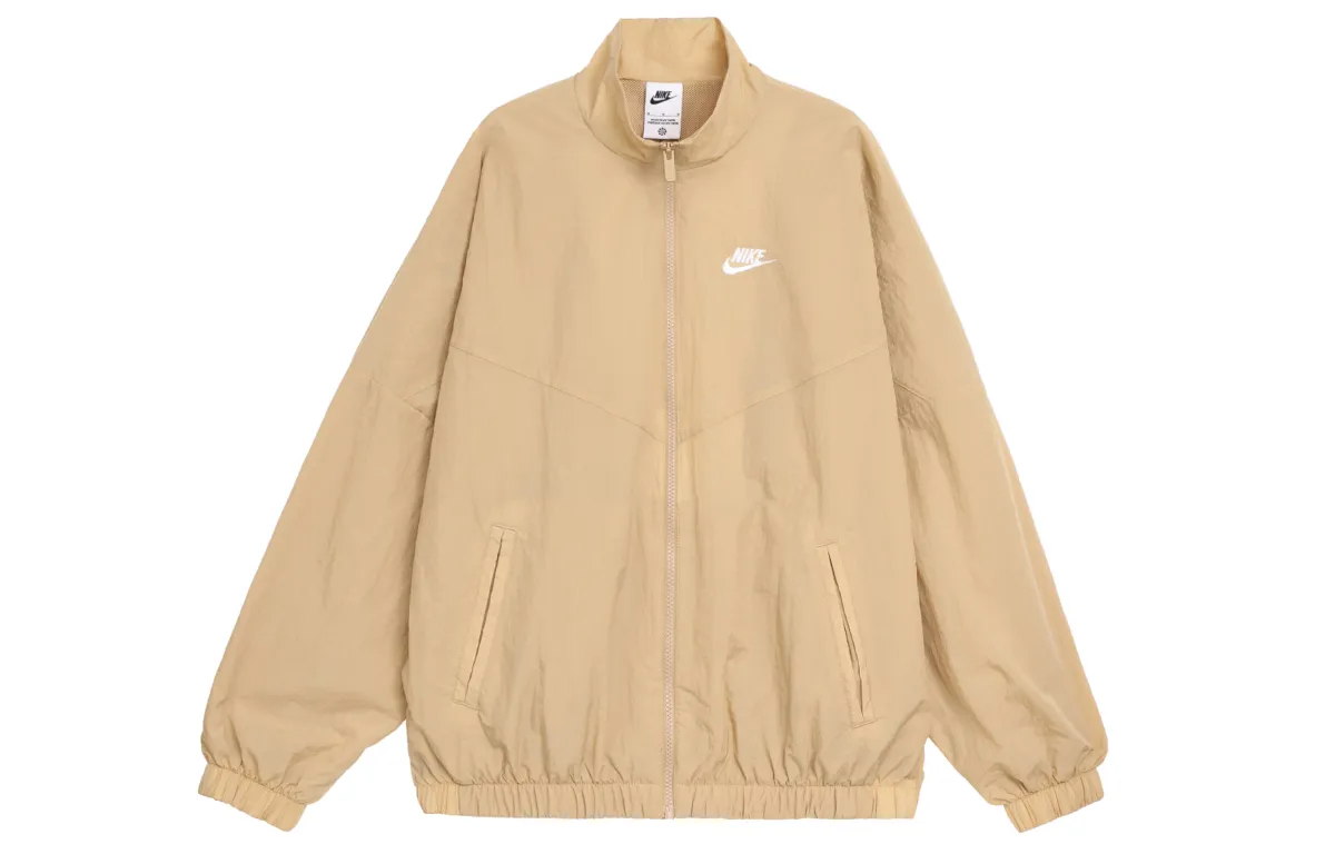 Nike Jackets Women's Beige Stand Collar Moderate Other