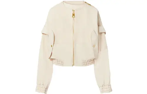 LOUIS VUITTON Ribbed Denim Bomber Jacket