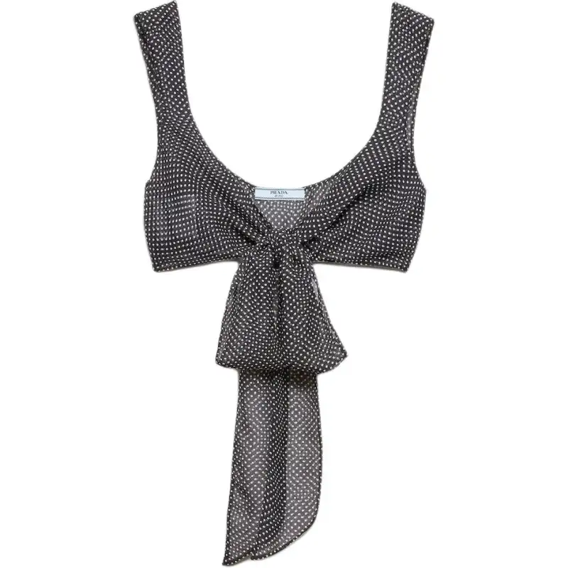 PRADA Crop Tops Women's Black Moderate