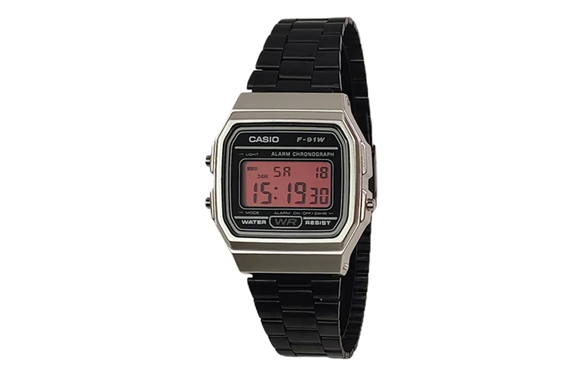 CASIO Custom Collection Quartz Movement Stainless Steel Strap Watch Men's Watches Black Dial