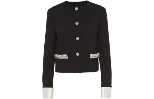 MIU MIU Jackets Women's Black Crew Neck Moderate Other