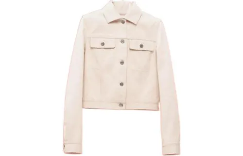 HERMES Jackets Women's White Lapel Moderate Other