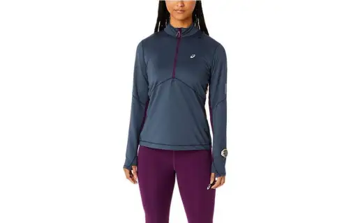 ASICS Shirts Women's Blue Stand Collar Moderate Other