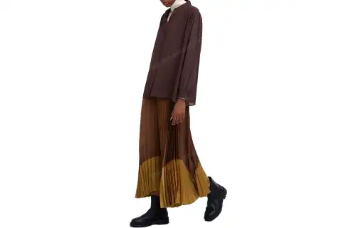 UNIQLO X Clare Waight Keller Shirts Women's Dark Umber Pointed Collar Moderate Other