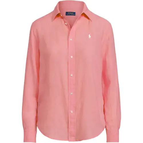 Polo Ralph Lauren Fuchsia shirt, logo embroidery service