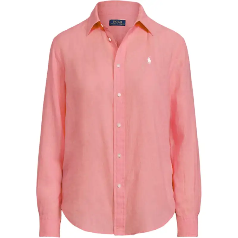 Polo Ralph Lauren Fuchsia shirt, logo embroidery service