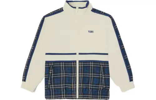 Vans Jackets Women's Vintage White Stand Collar Moderate Straight Fit