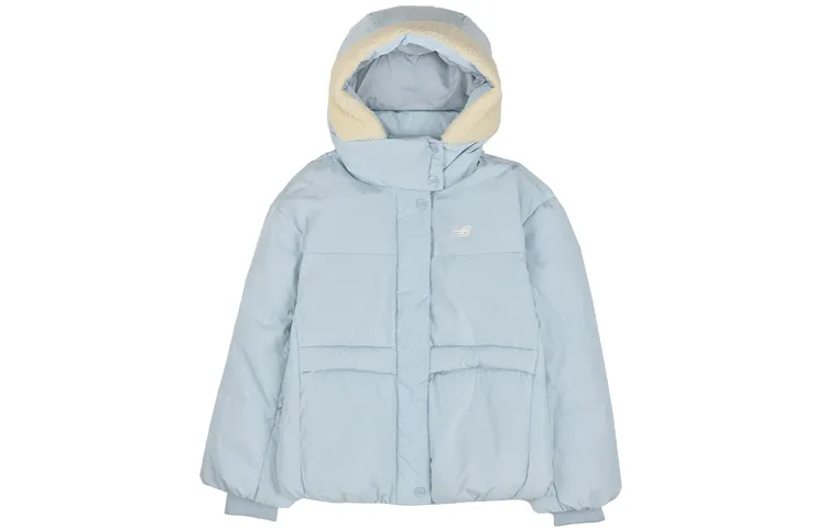 New Balance Down Jackets Women's Blue Hooded Thickened Other
