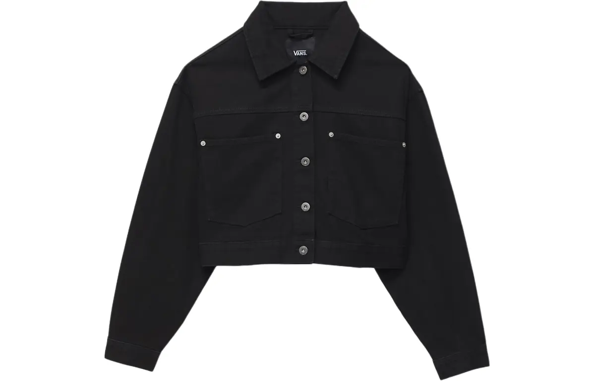 Vans Raynes Crop Trucker Jacket Jackets & Coats Women's Black