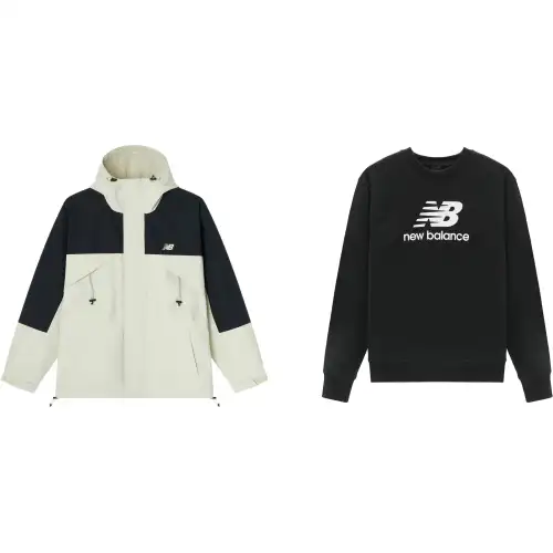 New Balance Coat Jacket Set Unisex 2 Pack Khaki+Black