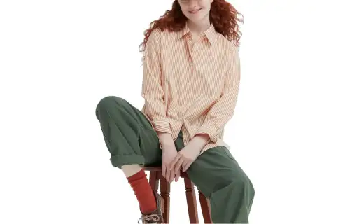 UNIQLO Shirt Women's Light Yellow