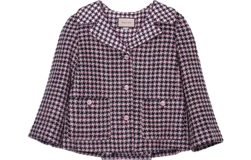 GUCCI Jackets Women's Pink Lapel Moderate Other