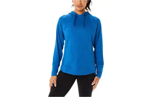 ASICS Sweatshirts Women's Blue Hooded Moderate Regular