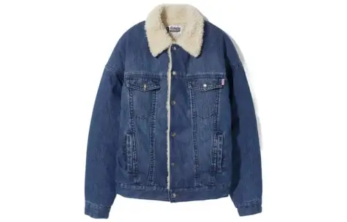 A BATHING APE Bape Jackets Women's Blue Crew Neck Moderate Other