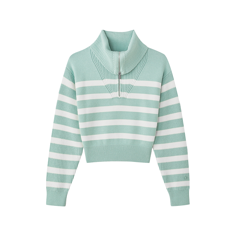 Женский джемпер Skechers Knitwear (бело-зеленый)