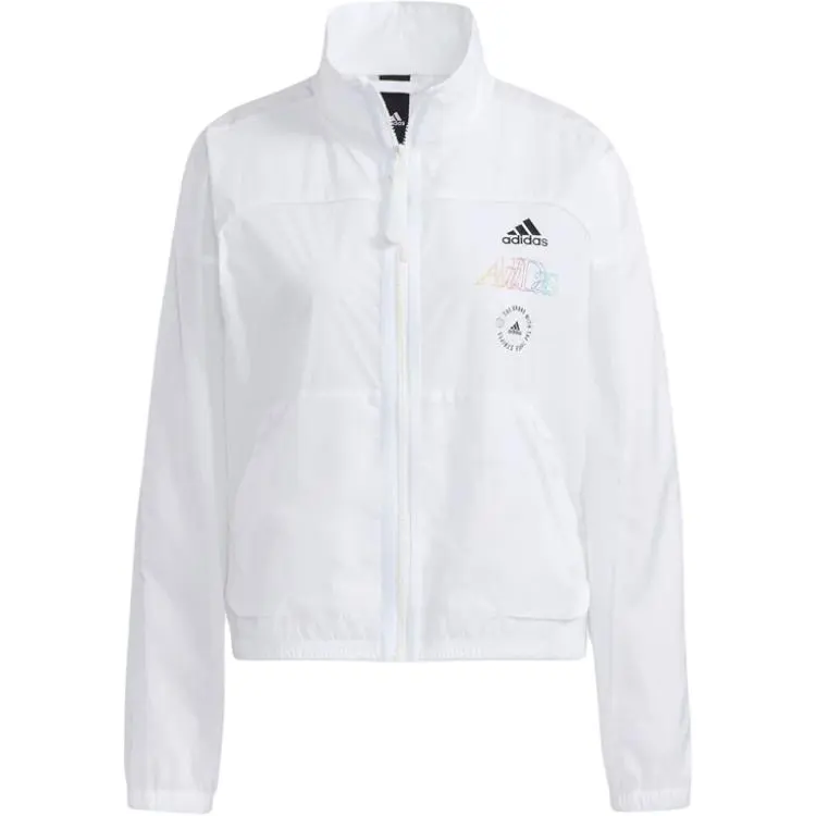 Adidas Jackets Women's White Stand Collar Moderate Other