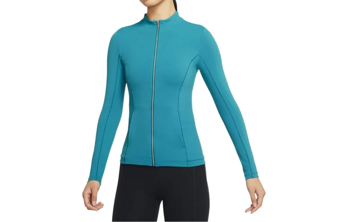 Nike Jackets Women's Green Stand Collar Moderate Nipped-in Waist