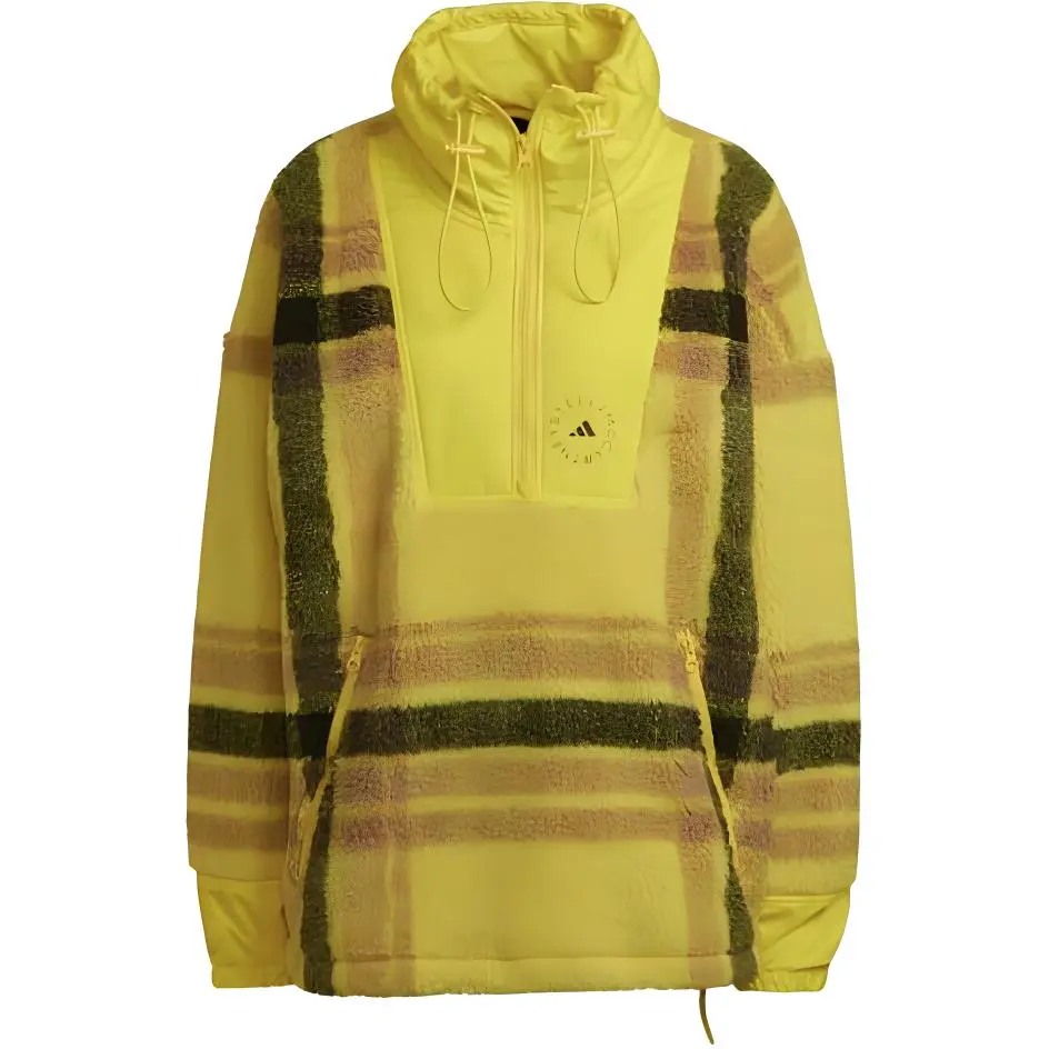 Adidas Jackets Women's Yellow Stand Collar Moderate Straight Fit