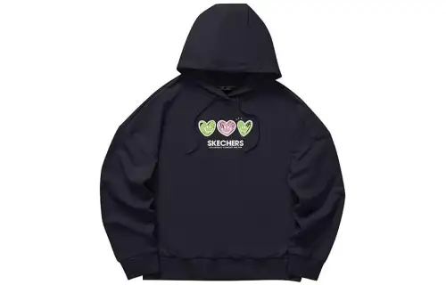 Skechers Colorful Sweatshirts Women's Carbon Black/0018 Hooded Moderate Regular