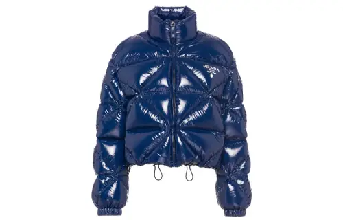 PRADA Down Coat Winter Women's Blue