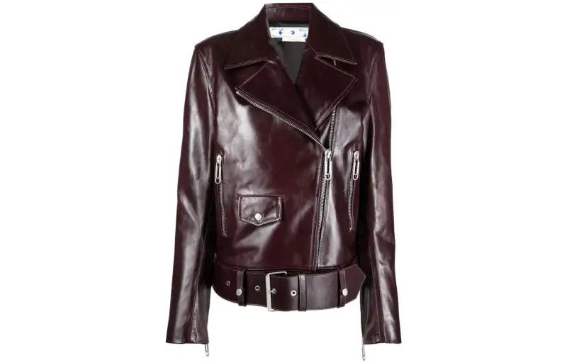 OFF WHITE Jackets Women's Dark Brown V Neck Moderate Other