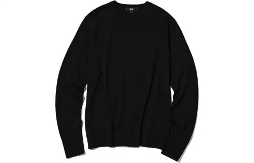 UNIQLO Knitwear Women's Black Crew Neck Moderate Other
