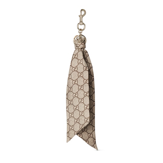 Женский брелок Gucci Silk Keyring (бежевый)