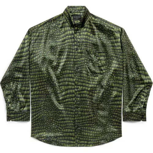 Balenciaga Long Sleeve Cocoon Shirt 'Green'