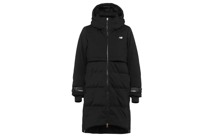 New Balance Down Jackets Women's Black Hooded Moderate Other