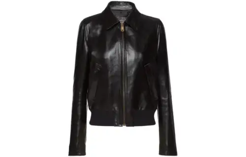 PRADA Jackets Women's Black Lapel Moderate Other