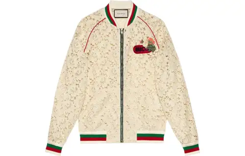 【Previous Season】Flower lace bomber jacket