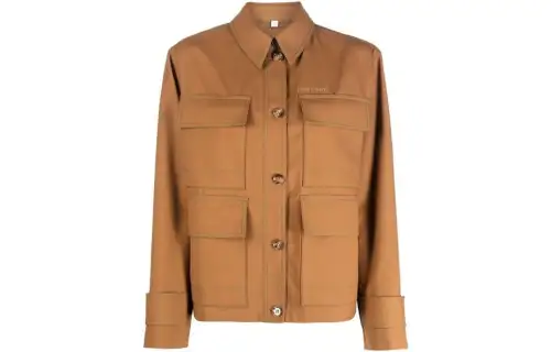 Burberry Jackets Women's Brown Lapel Moderate