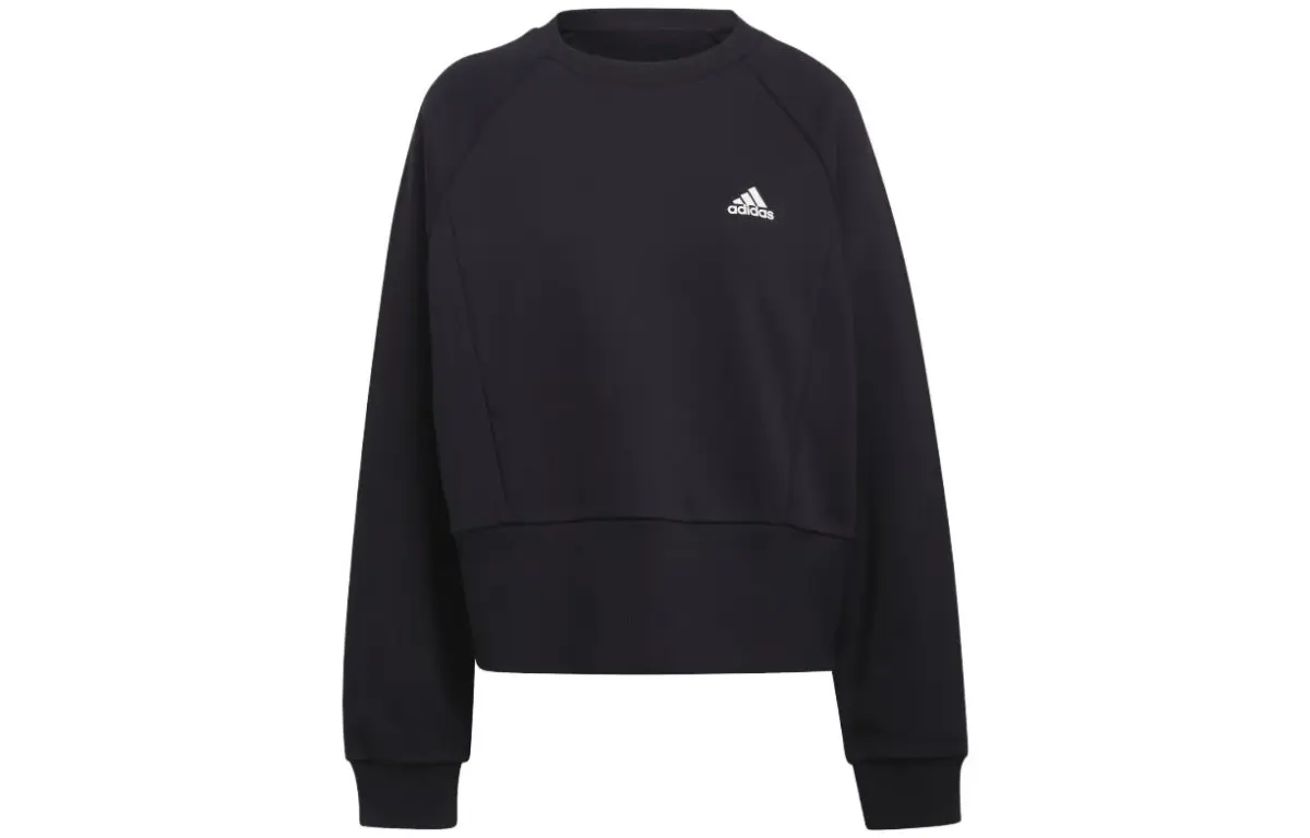 Adidas Sweatshirts Women's Black Crew Neck Moderate Regular