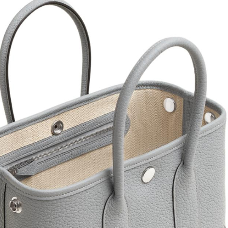 Женская сумка Hermes Neo Garden 23 H Viking Negonda P0 Gris Pantin (серо-коричневая) — фото 3