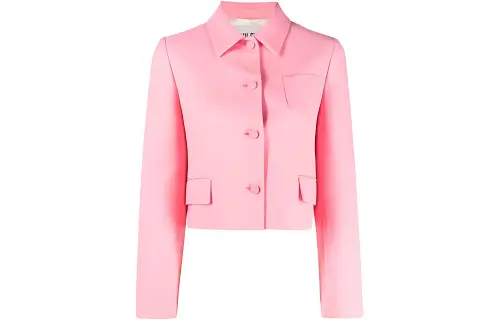 MIU MIU Jackets Women's Pink Lapel Moderate Other