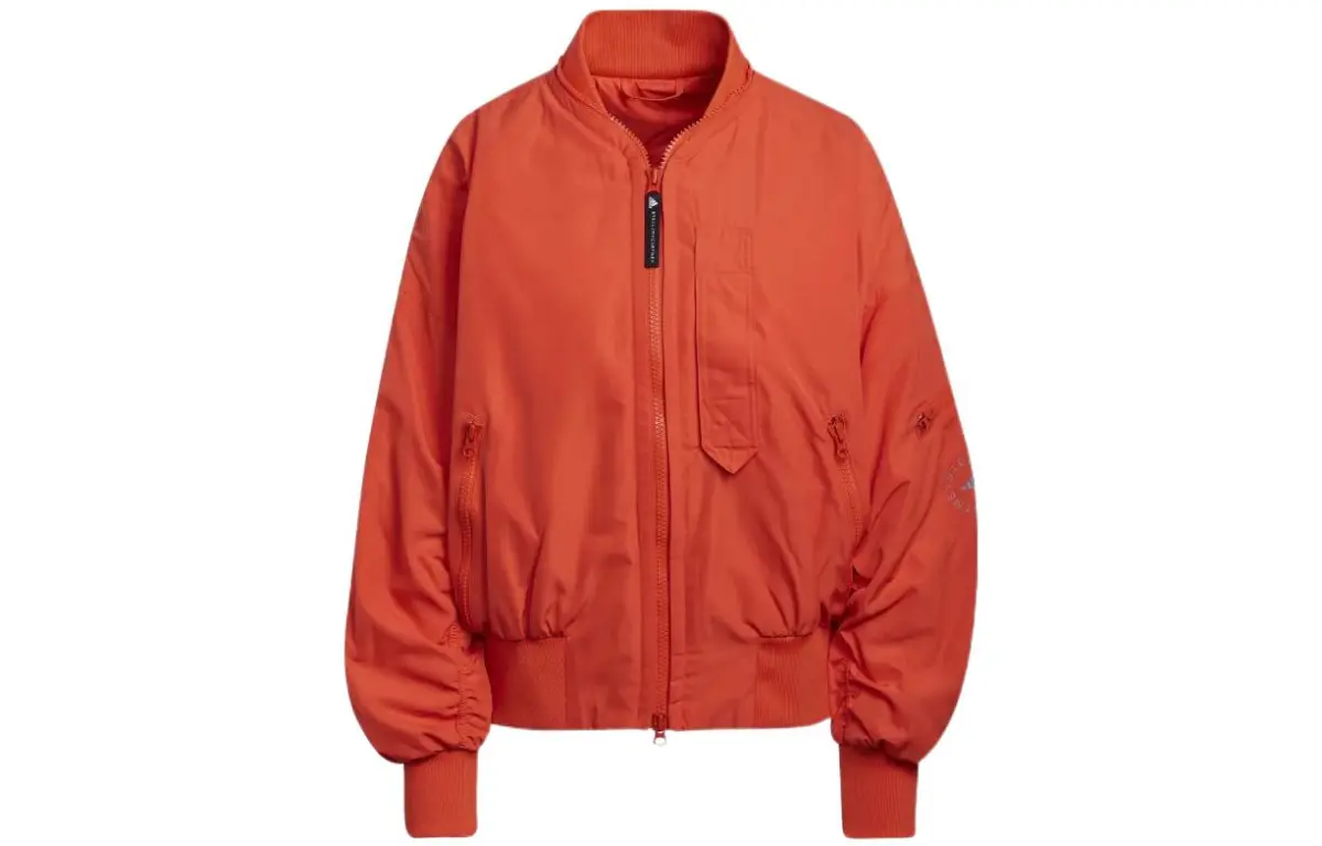 Adidas Jackets Women's Orange Stand Collar Moderate Pilot