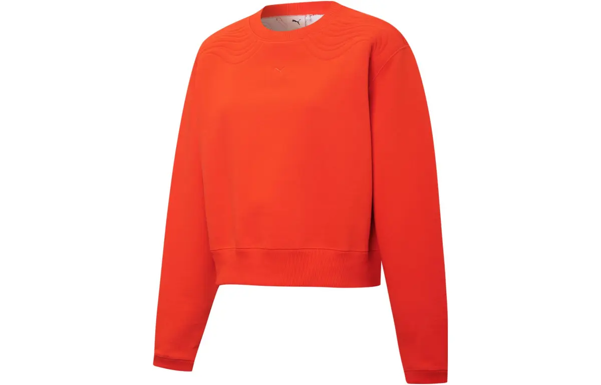 PUMA SNOW TIGER SNOW TIGER Boxy Crew Sweatshirt Women's Orange