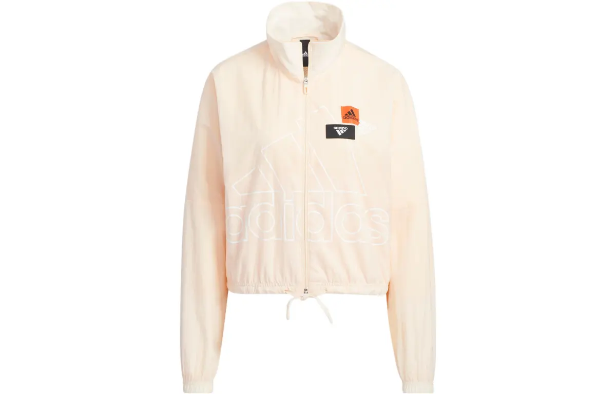 Adidas Jackets Women's White Stand Collar Moderate