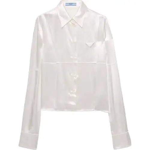 PRADA Shirts Women's White Lapel Moderate Other